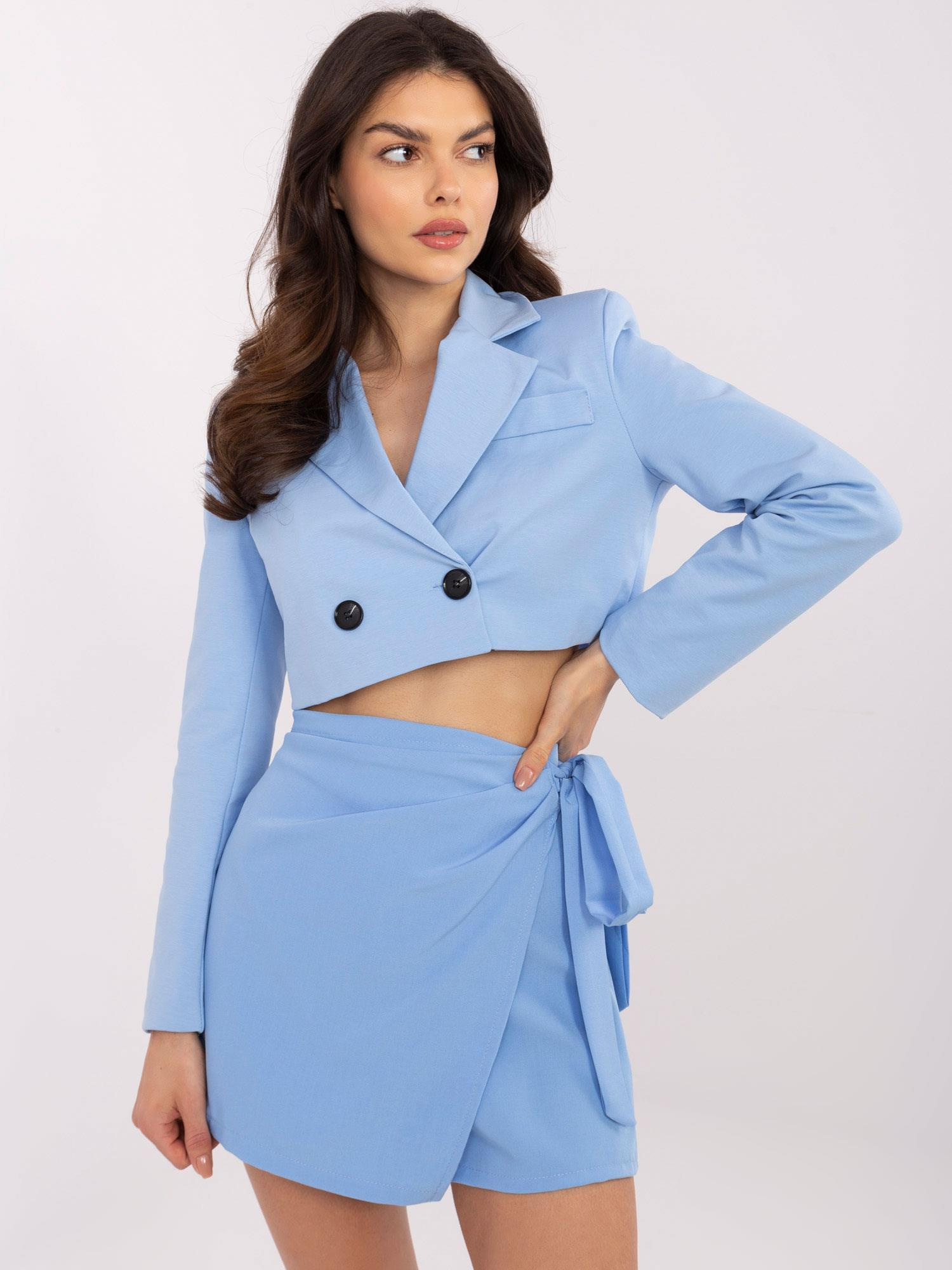Svetlomodrá dámska sukňa so šortkami MI-SD-121388.39-light blue Veľkosť: ONE SIZE