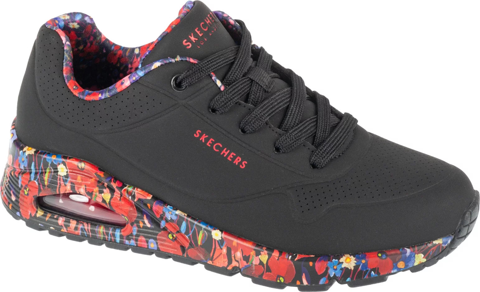 Čierne dámske tenisky Skechers Uno - Majestic Garden 155583-BKMT Veľkosť: 36
