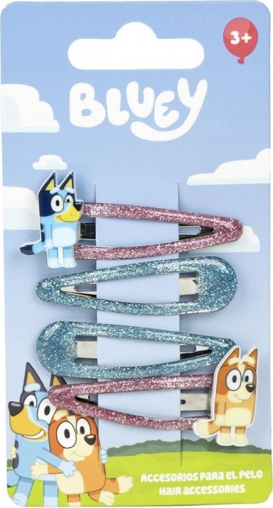 Set 4 trblietavých sponiek do vlasov Bluey Veľkosť: ONE SIZE