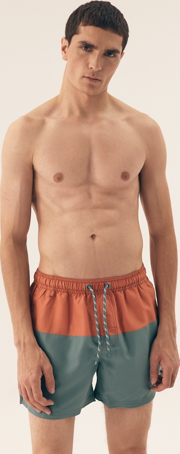 Korálovo-zelené pánske plavecké šortky Henderson 42611 Resort M-4XL Veľkosť: M, Barva: koralová