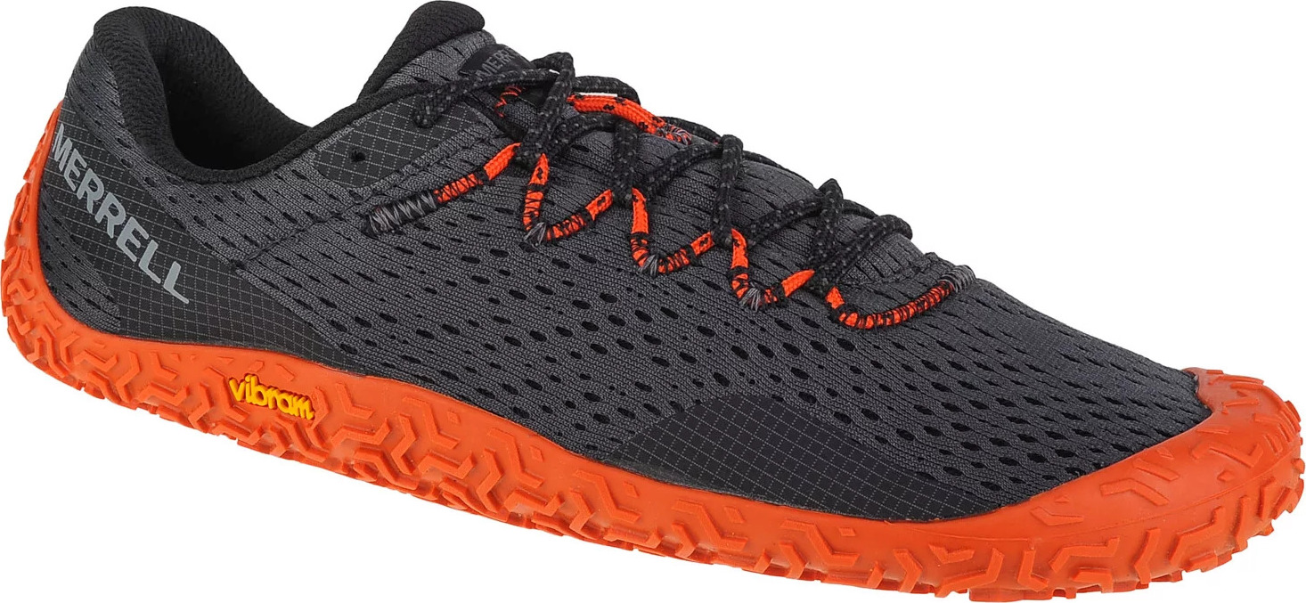 Sivé pánske turistické topánky Merrell Vapor Glove 6 J067667 Veľkosť: 41