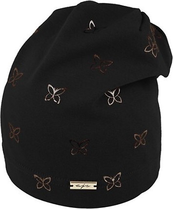 Detská čiapka s motýľmi AJS 50-105 dziecięca Veľkosť: 48-50 cm, Barva: čierna
