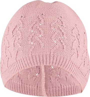 Detská tenká jarná čiapka AJS 50-034 dziewczęca Veľkosť: UNI, Barva: ružová