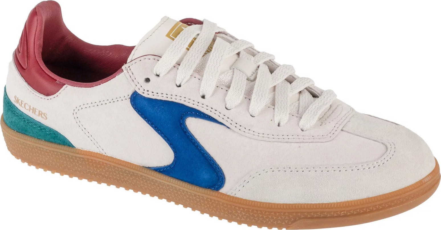 Smotanové dámske kožené tenisky s farebnými prvkami Skechers Hotshot - For The Win 185234-LGMT Veľkosť: 36