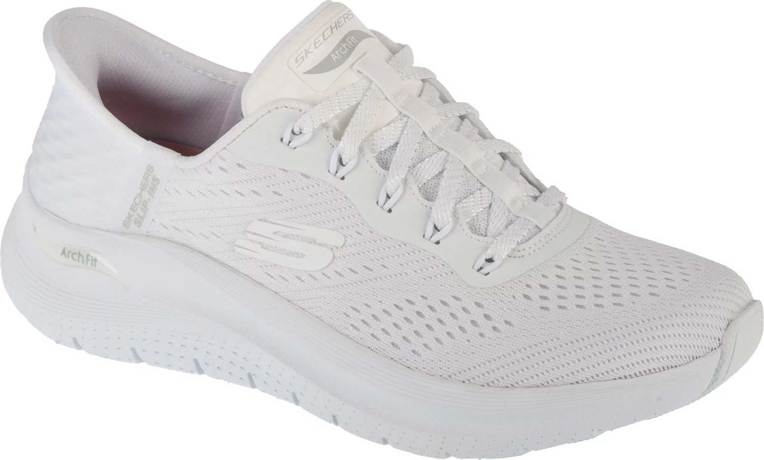 Biele dámske športové tenisky Skechers Slip-Ins: Arch Fit 2.0 - Easy Chic 150066-WHT Veľkosť: 36