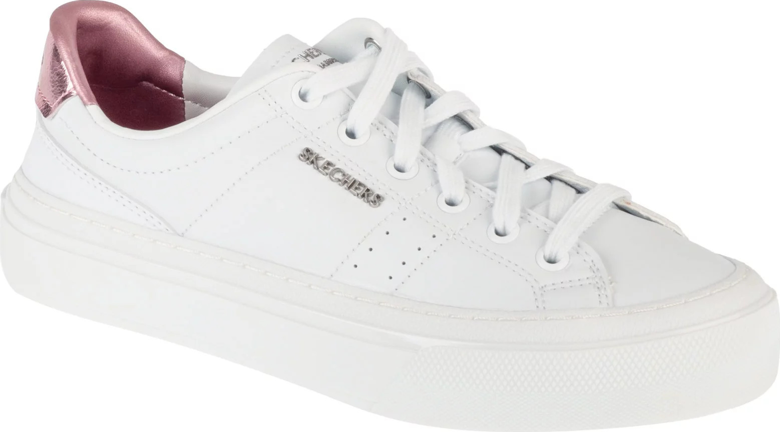 Bielo-ružové dámske nízke tenisky Skechers Selene - Sophisticated Style 185280-WPK Veľkosť: 37,5