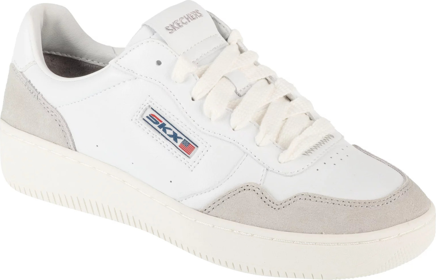 Bielo-sivé dámske tenisky Skechers Sport Court 2.0 - On The Block 185263-WHT Veľkosť: 37