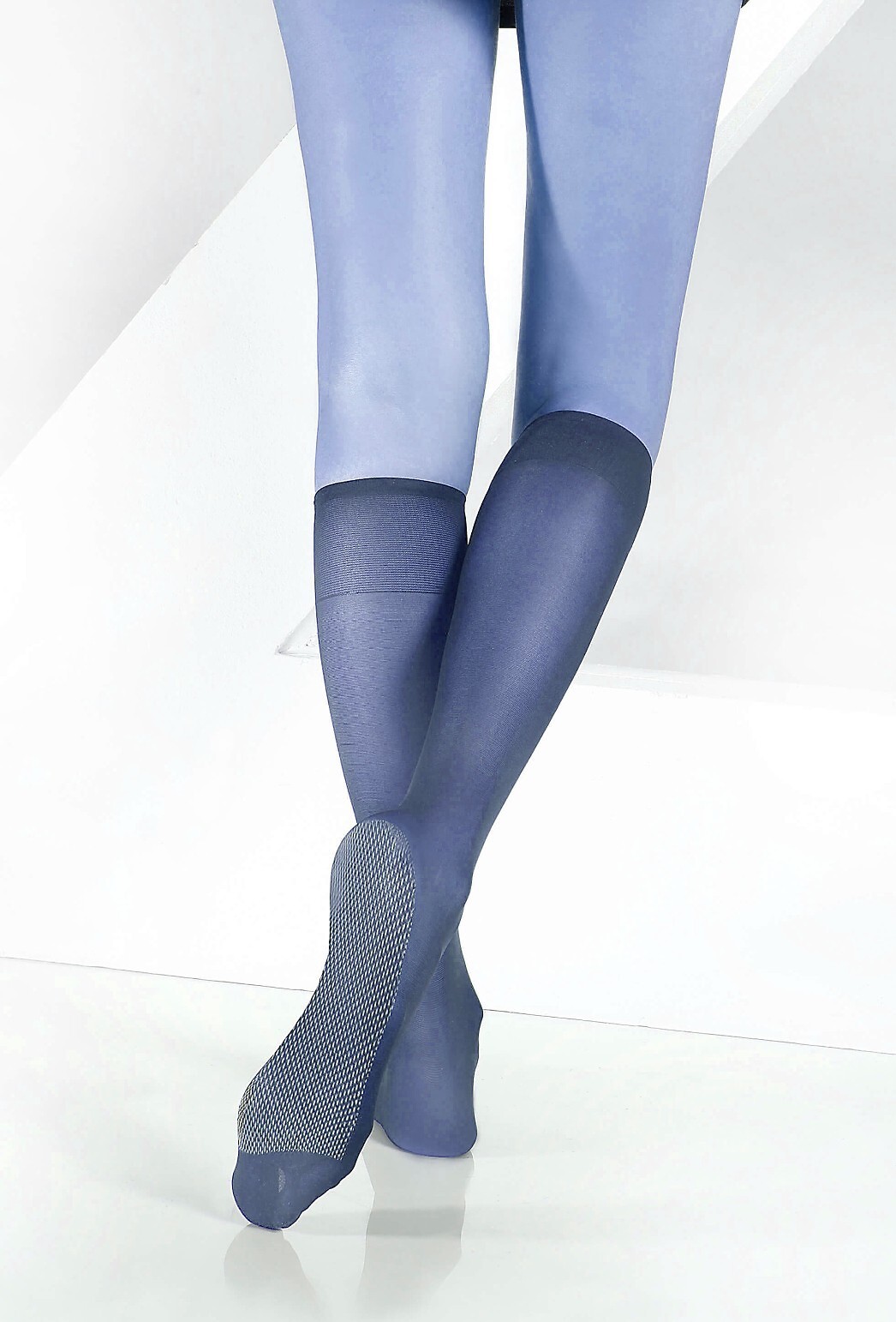 Silonkové podkolienky so zosilneným chodidlom Knittex 21111 Nature Sole 20 deň Veľkosť: ONE SIZE, Barva: Grafitová