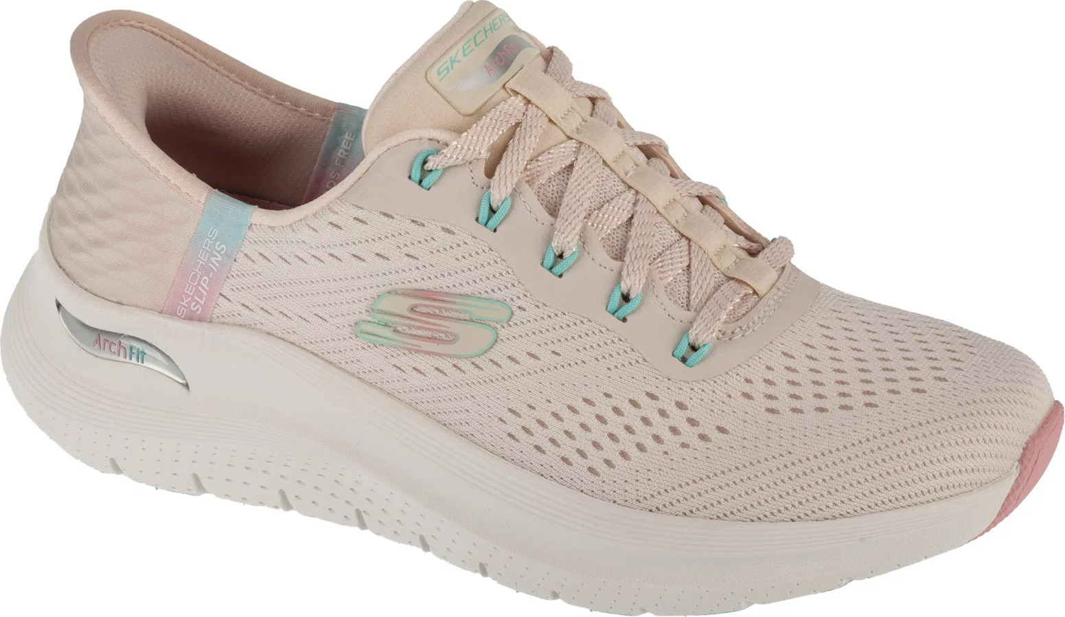 Béžové dámske športové tenisky Skechers Slip-Ins: Arch Fit 2.0 - Easy Chic 150066-NTPK Veľkosť: 36