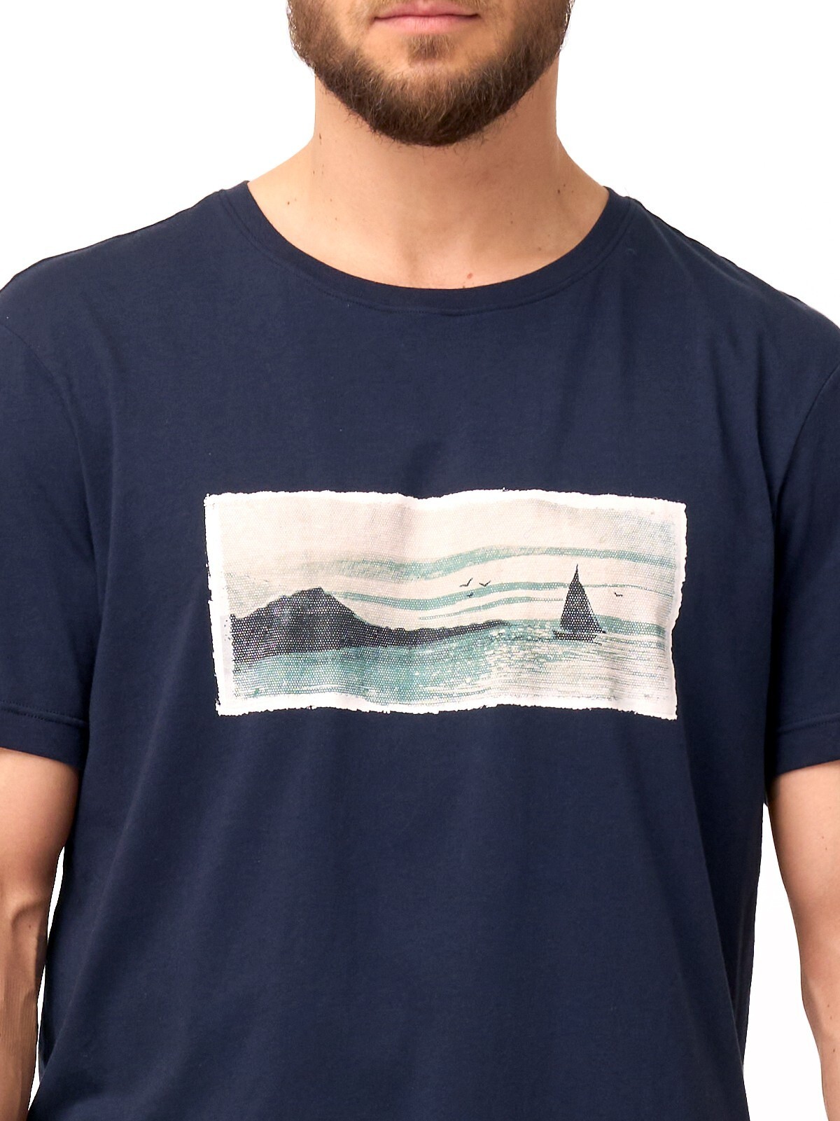 Modro-sivé pánske krátke pyžamo s potlačou Key MNS 606 B25 kr/r M-2XL Veľkosť: XXL, Barva: modro-sivá