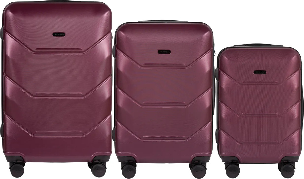 Vínová sada cestovných kufrov PEACOCK 149 Wings, Burgundy Veľkosť: Sada kufrov