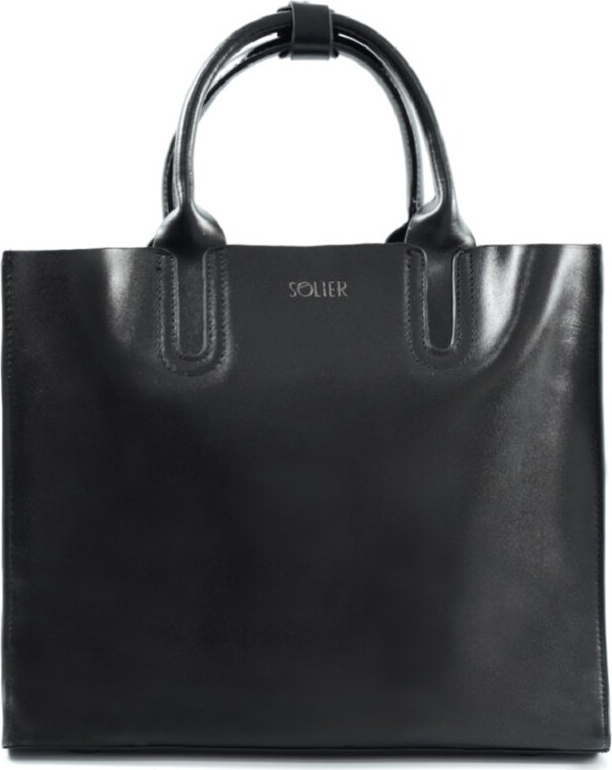 Dámska čierna kožená kabelka BELVIANA TORBA FL31 BELVIANA BLACK 6609 Veľkosť: ONE SIZE