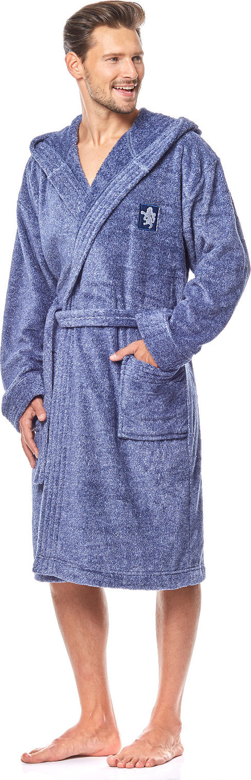 Pánsky dlhý župan L&L Bruce M-2XL meski Veľkosť: XL-180/120/116, Barva: modrá melanž