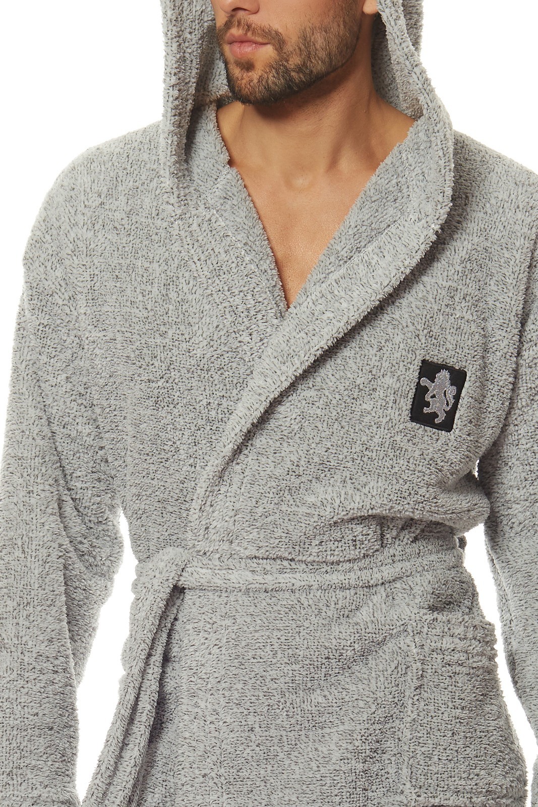 Pánsky dlhý župan L&L Bruce M-2XL meski Veľkosť: XL-180/120/116, Barva: sivá melanž