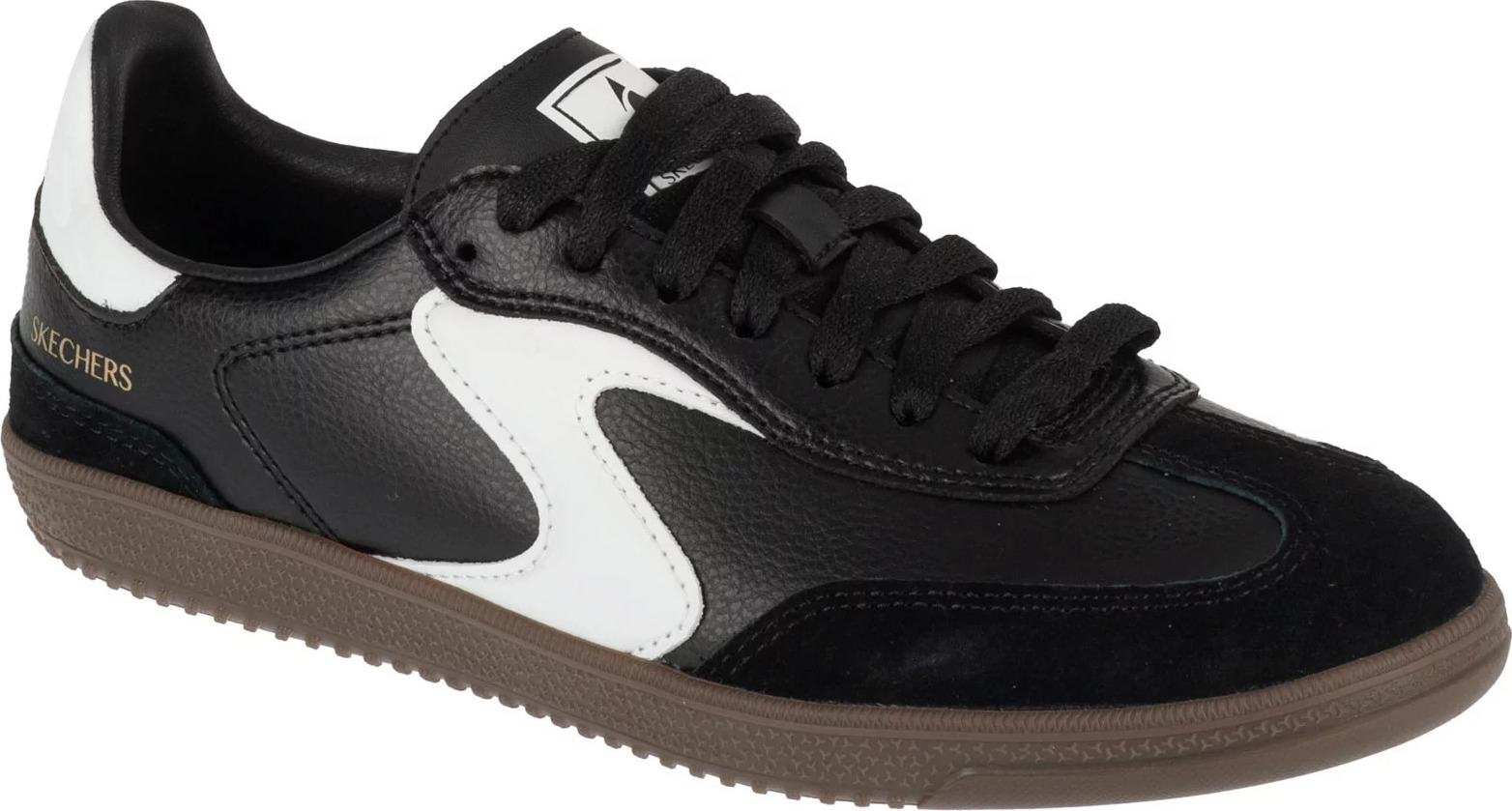 Čierne dámske kožené tenisky Skechers Hotshot - Kickoff 185232-BKW Veľkosť: 36