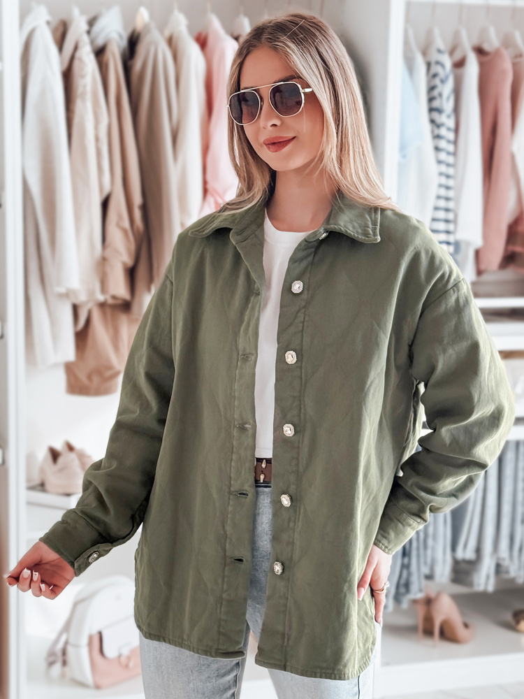 Khaki dámska košeľová bunda KOSMOJACK TY4840 Veľkosť: ONE SIZE