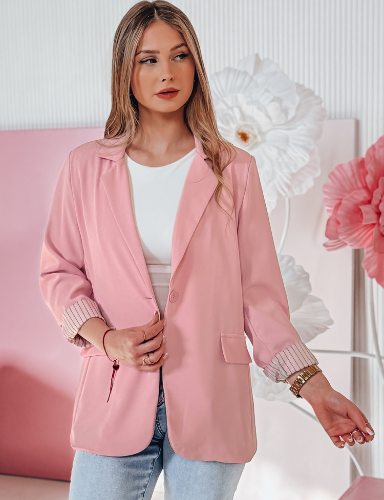 Ružový dámsky blejzer RESIDAL PY0123 Veľkosť: ONE SIZE