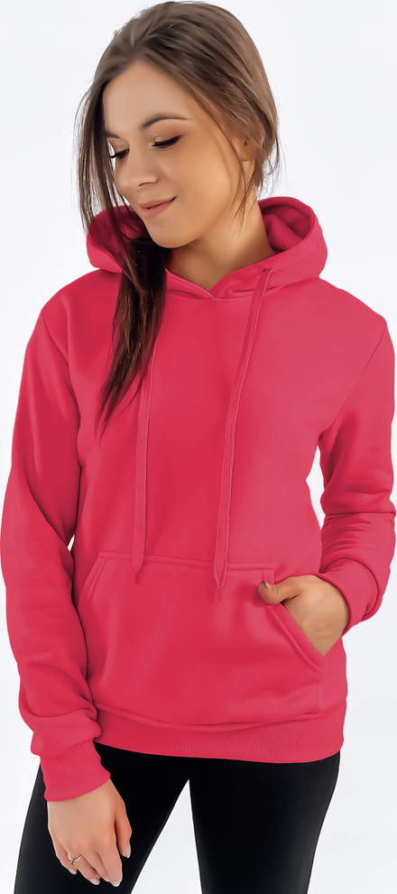 Malinová mikina s kapucňou BASIC BY1164 Veľkosť: S