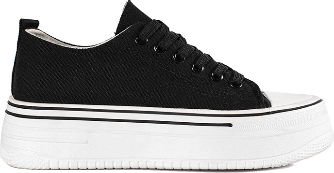 Čierne dámske tenisky na hrubej podrážke TA-215B Veľkosť: 37