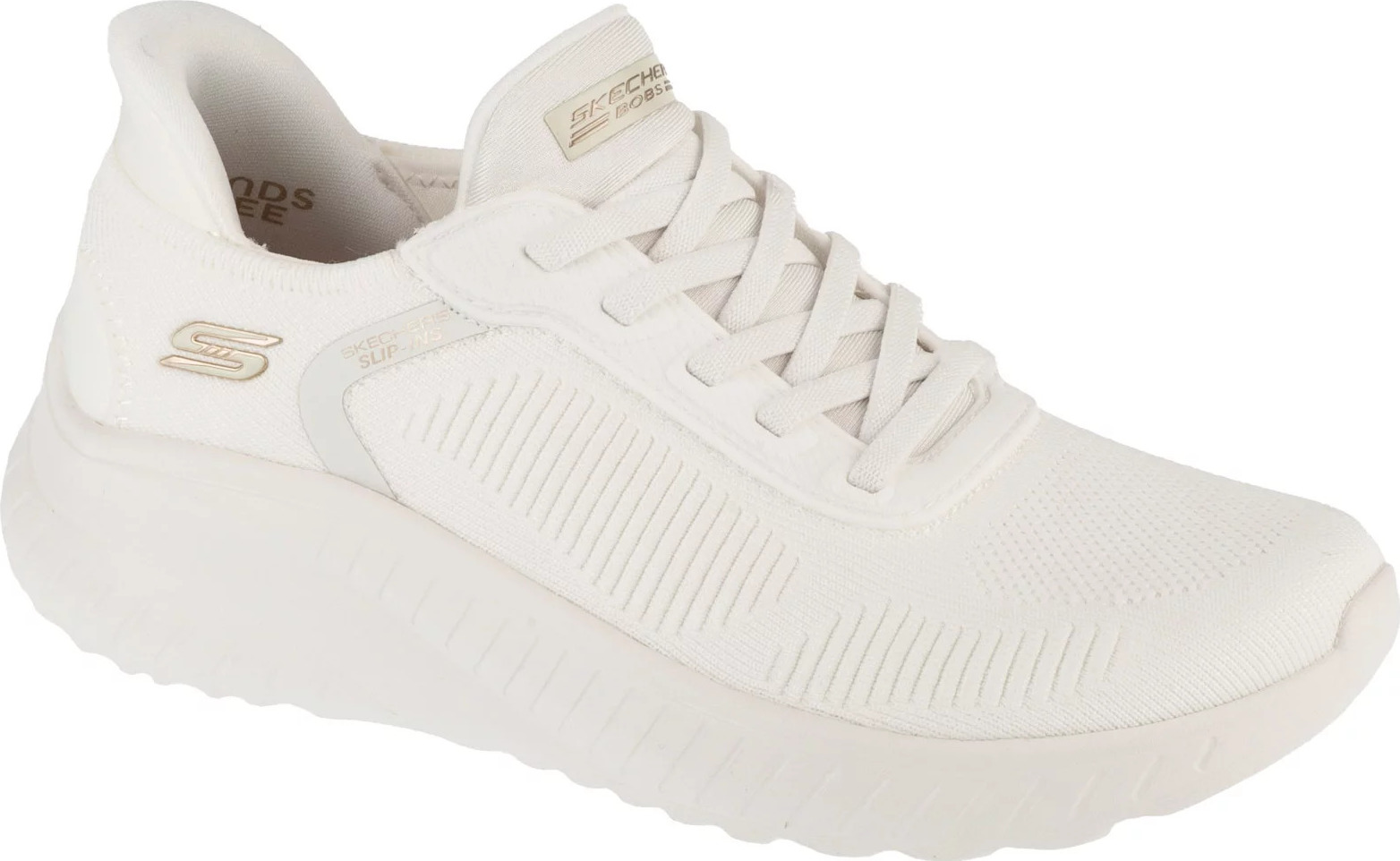 Smotanové dámske tenisky Skechers Slip-Ins: BOBS Šport Squad Chaos - Current Muse 117497-OFWT Veľkosť: 41