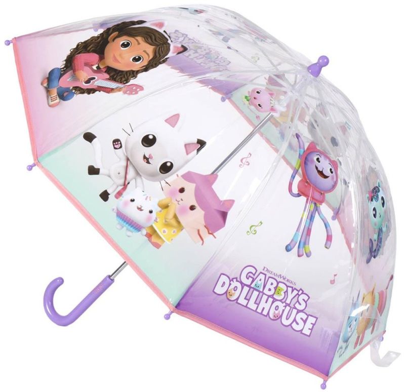 Detský dáždnik s fialovou rukoväťou Gabby's Dollhouse Veľkosť: ONE SIZE