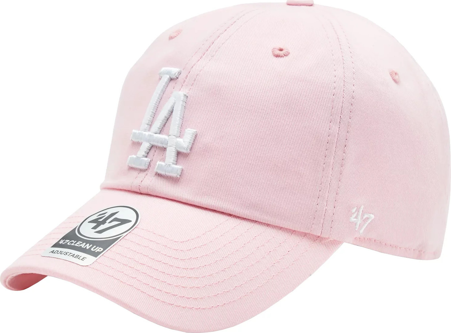 Svetloružová dámska šiltovka 47 Brand Los Angeles Dodgers Clean Up Cap B-RGW12GWSNL-PTA Veľkosť: ONE SIZE