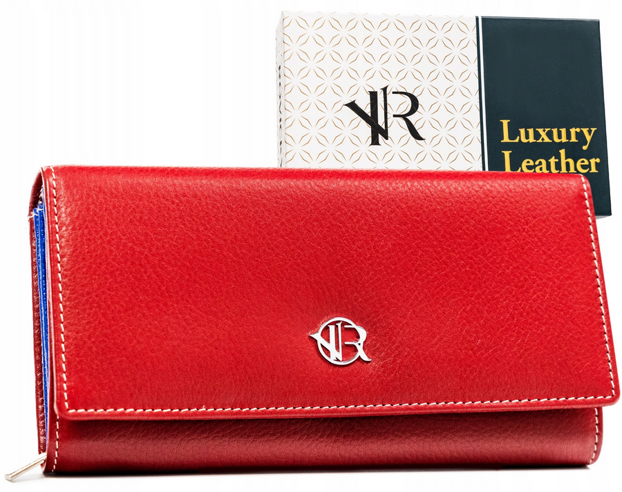 Rovicky červená veľká kožená peňaženka V326 RD-12-NDM Veľkosť: ONE SIZE