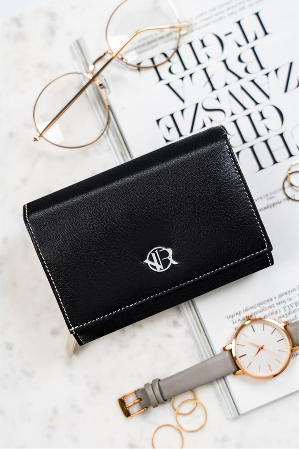 Rovicky čierna kožená peňaženka V324 RD-38-NDM Veľkosť: ONE SIZE