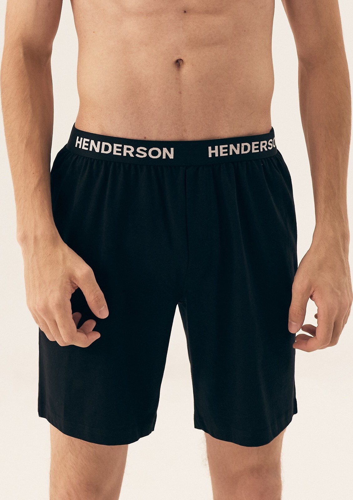 Pánske čierne pyžamové kraťase Henderson Select 42697 M-2XL Veľkosť: XL, Barva: čierna