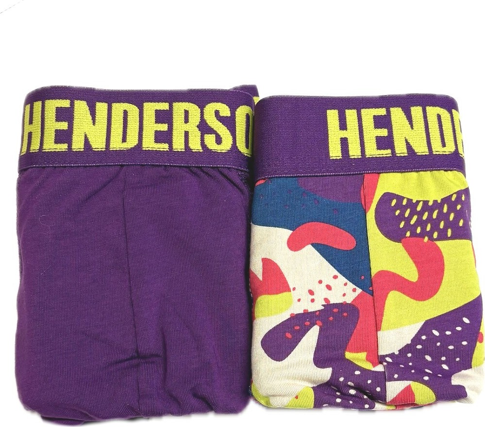 Farebné pánske boxerky Henderson Spin 42621 Spin A'2 M-3XL Veľkosť: M, Barva: fialová/barevná