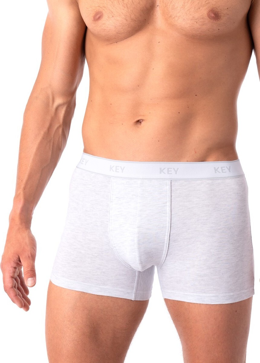 Pánske boxerky Key MXH 222 A25 M-2XL Veľkosť: XL, Barva: svetlosivá
