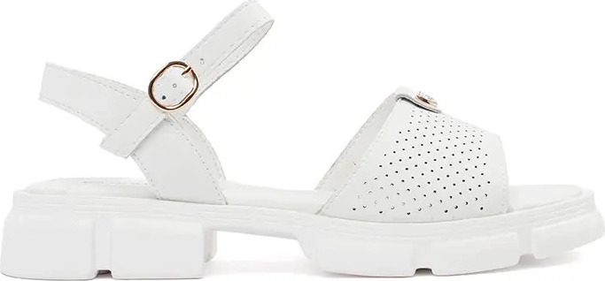 Biele dámske sandále na platforme GD-FL016W Veľkosť: 36