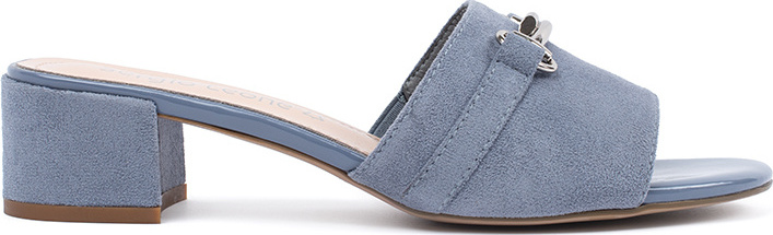 Modré dámske nazuváky Sergio Leone na podpätku, podpätok 4 cm KL316BL/MIC Veľkosť: 39