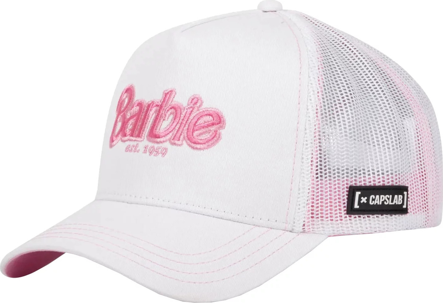 Biela dámska šiltovka Capslab Trucker Barbie Cap CL-BA1-2-CT-BAR9 Veľkosť: ONE SIZE