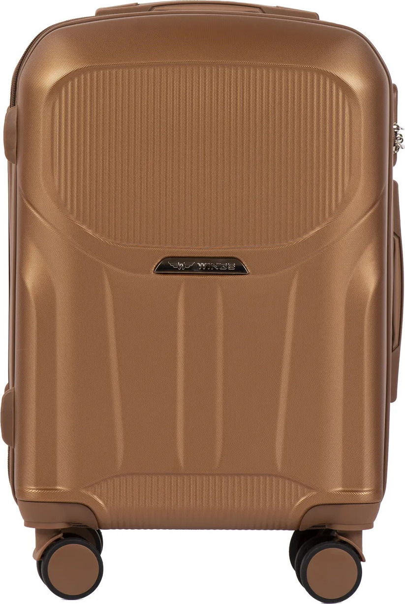 Bronzový cestovný kufor PREDATOR veľ. S PDT01, Small travel suitcase Wings S, Brown Veľkosť: S