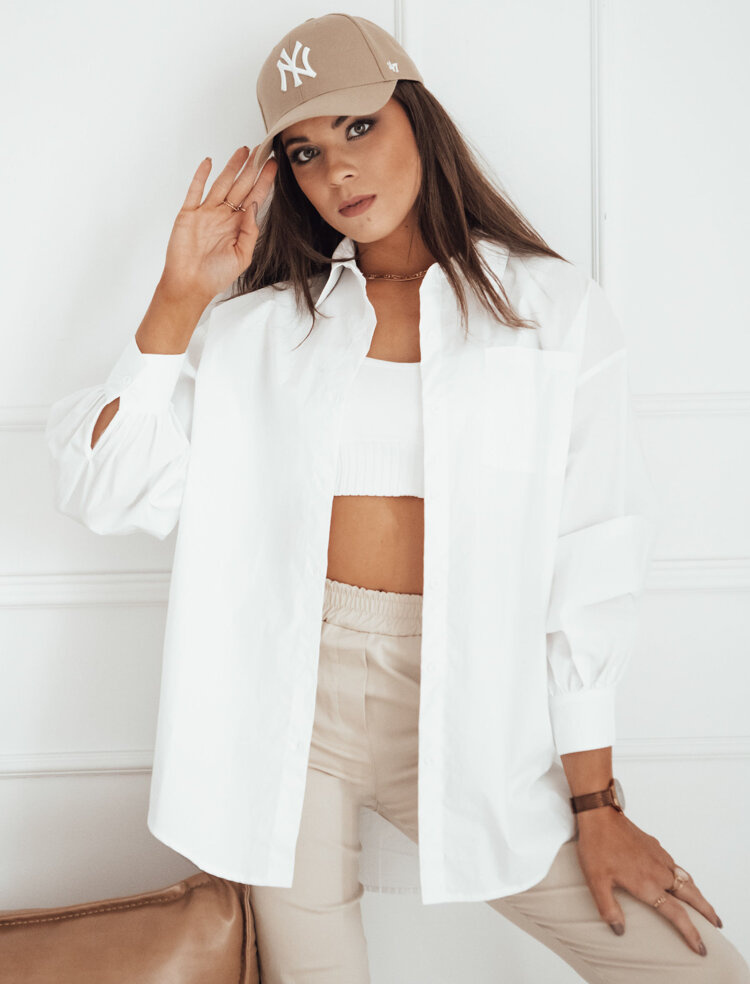 Biela bavlnená košeľa KLARA DY0381 Veľkosť: L