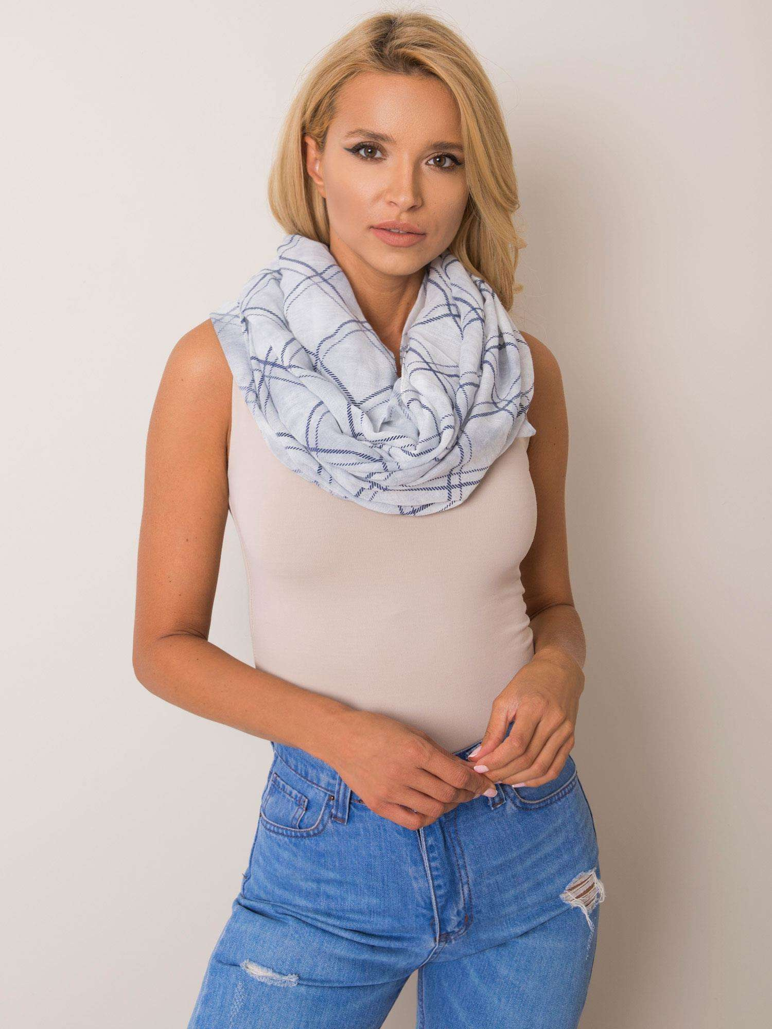 Dámska sivá károvaná šatka AT-CH-7726-grey Veľkosť: ONE SIZE