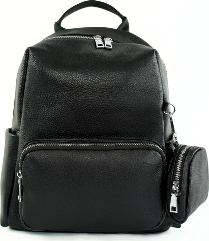 Dámsky čierny kožený batoh Solier BELLE FV12 BELLE BLACK 8009 Veľkosť: ONE SIZE