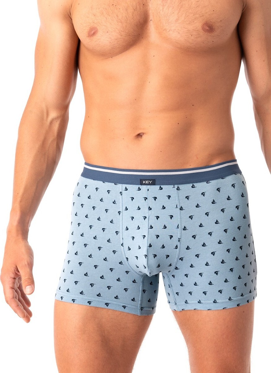 Pánske vzorované boxerky Key MXH 846 A25 M-2XL Veľkosť: L, Barva: Modrá
