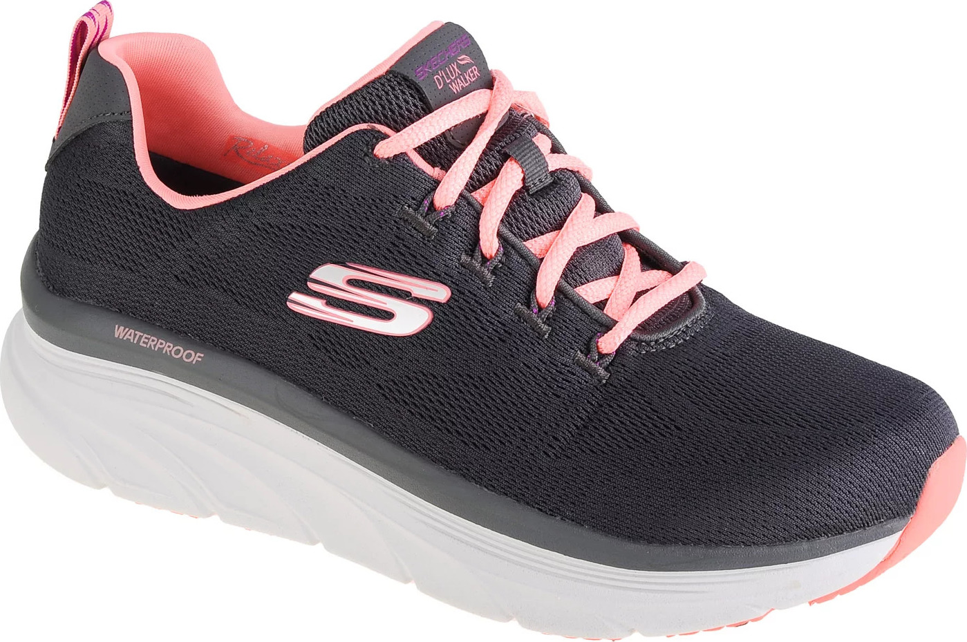 Čierno-oranžové dámske tenisky Skechers D' Lux Walker Get Oasis 149810-CCCL Veľkosť: 36