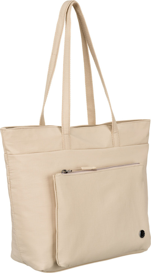 Peterson Dámska béžová shopper kabelka s vreckom na prednej strane PTN CSM-14 Veľkosť: ONE SIZE