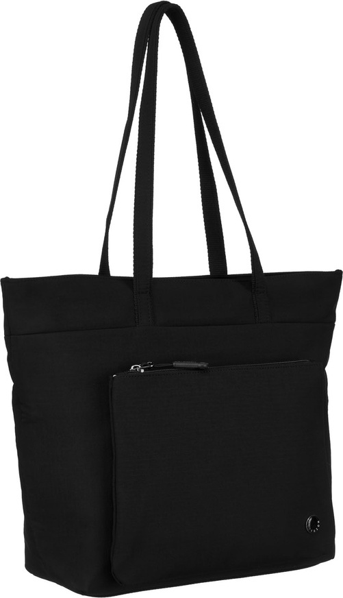 Peterson Dámska čierna shopper kabelka s vreckom na prednej strane PTN CSM-14 Veľkosť: ONE SIZE