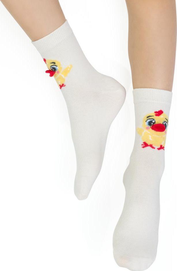 Smotanové detské veľkonočné ponožky Art.138 KR388, ECRU Veľkosť: 23/25