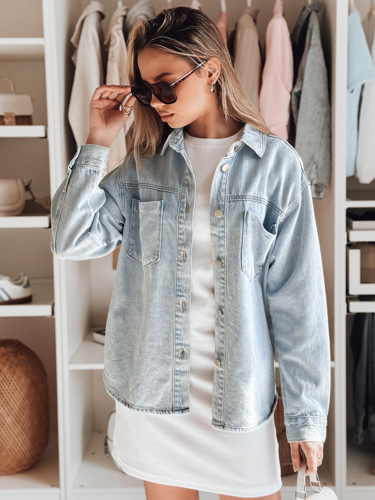 Dámska modrá oversize džínsová bunda BLUEDIVA TY4900 Veľkosť: XS