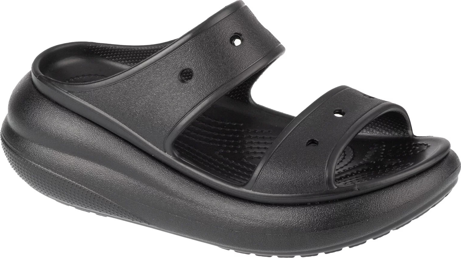 Čierne štýlové nazuváky na platforme Crocs Classic Crush Sandal 207670-001 Veľkosť: 37/38
