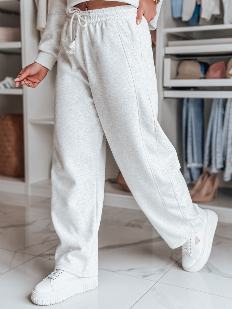 Dámske svetlosivé tepláky so širokými nohavicami UY2685 Veľkosť: ONE SIZE