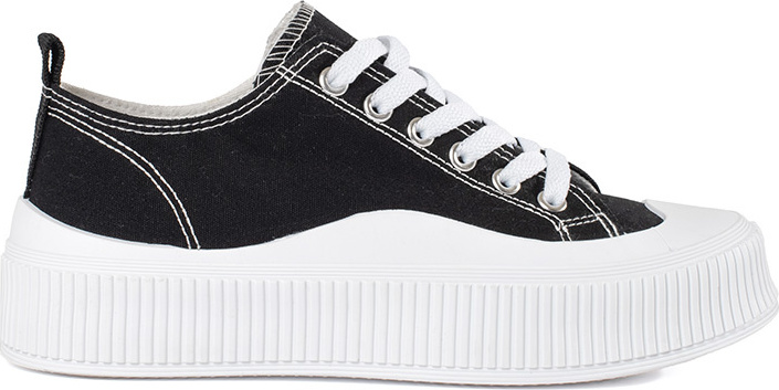 Čierno-biele sneakersy na hrubej podrážke SF-101B Veľkosť: 36