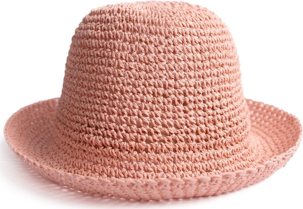 Dámsky plážový klobúk s mierne ohnutým okrajom Aldora Art 24139 Aldora Veľkosť: ONE SIZE, Barva: ružová