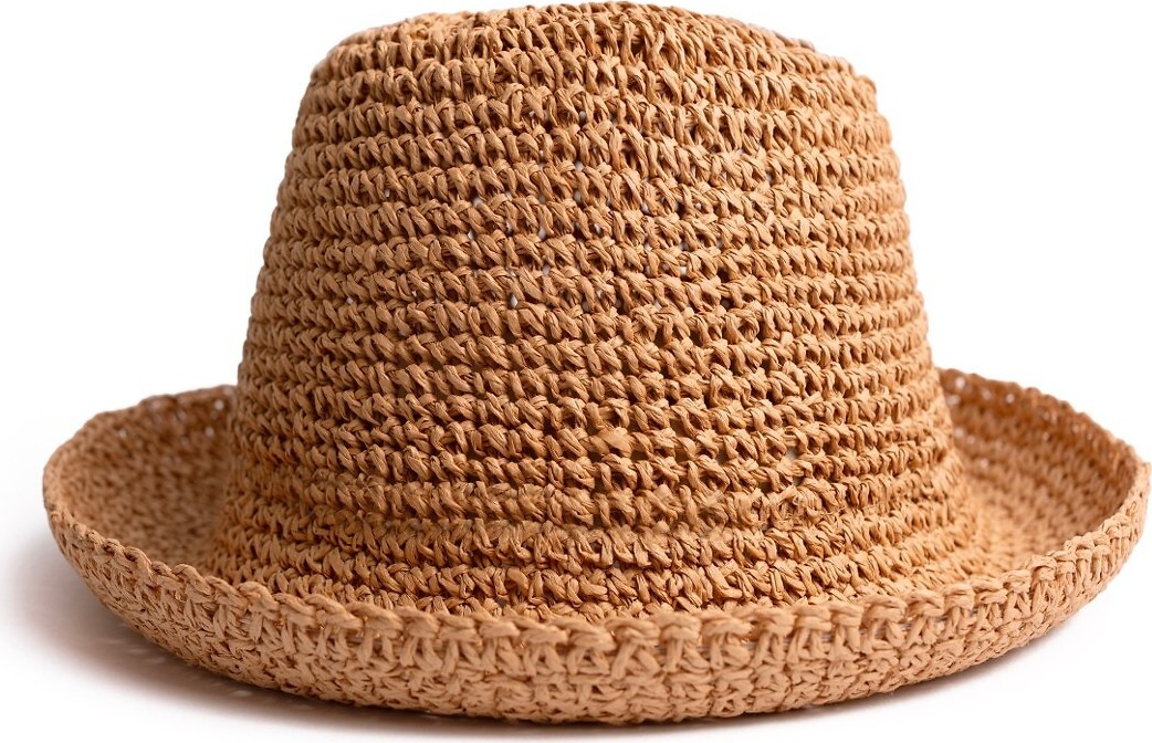 Dámsky plážový klobúk s mierne ohnutým okrajom Aldora Art 24139 Aldora Veľkosť: ONE SIZE, Barva: Béžová