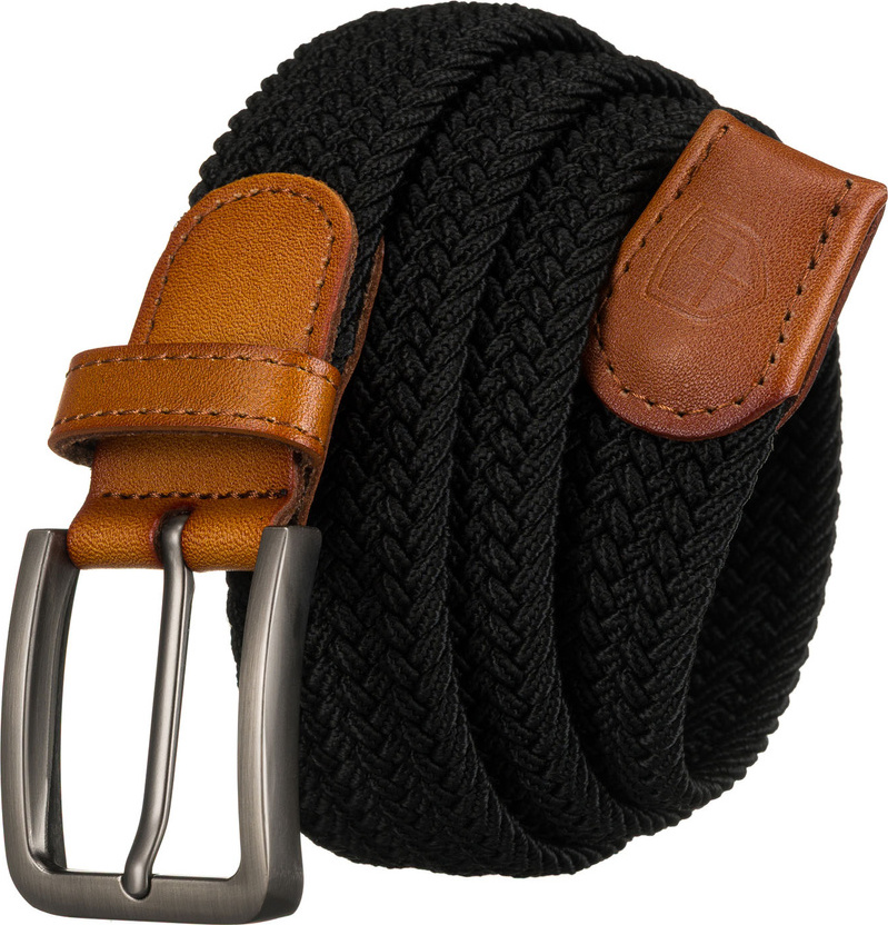 Peterson Pánsky čierny plátený opasok bez dierok PTN PAR-S-115 Veľkosť: ONE SIZE